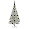 Juletre med 150 LED med stativ sølv 120 cm PET