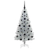 Juletre med 150 LED med stativ sølv 120 cm PET
