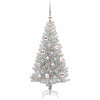 Juletre med 150 LED med stativ sølv 120 cm PET