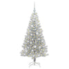 Juletre med 150 LED med stativ sølv 120 cm PET