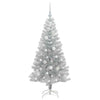 Juletre med 150 LED med stativ sølv 120 cm PET