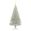 Juletre med 150 LED med stativ sølv 120 cm PET