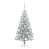Juletre med 150 LED med stativ sølv 120 cm PET