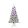 Juletre med 150 LED med stativ sølv 120 cm PET