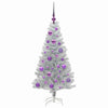 Juletre med 150 LED med stativ sølv 120 cm PET