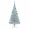 Juletre med 150 LED med stativ sølv 120 cm PET