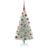 Juletre med 150 LED med stativ sølv 120 cm PET