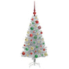 Juletre med 150 LED med stativ sølv 120 cm PET
