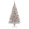 Juletre med 150 LED med stativ sølv 150 cm PET
