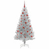 Juletre med 150 LED med stativ sølv 150 cm PET
