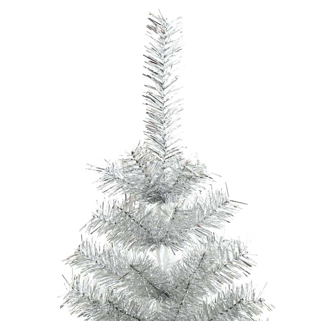 Juletre med 150 LED med stativ sølv 150 cm PET