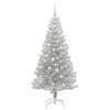 Juletre med 150 LED med stativ sølv 150 cm PET