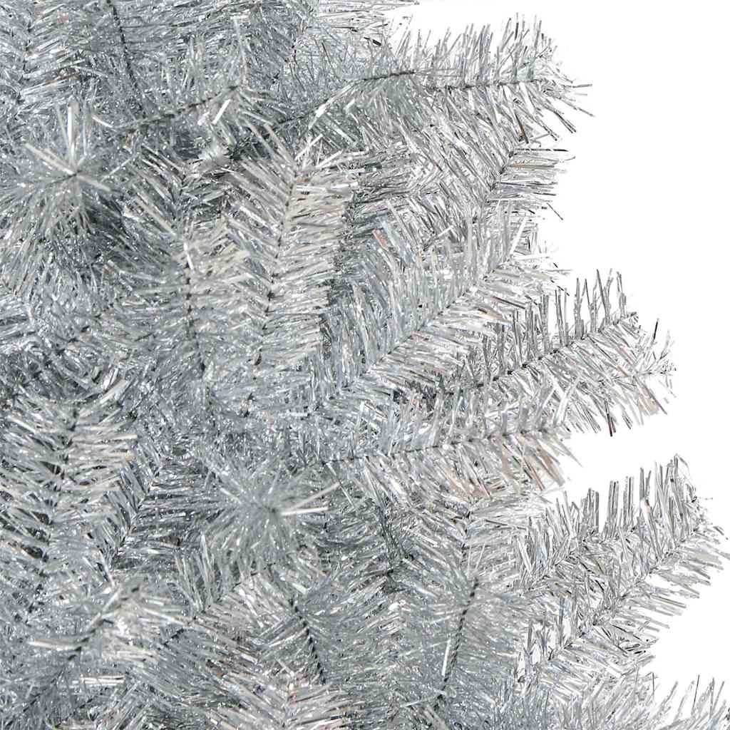 Juletre med 150 LED med stativ sølv 150 cm PET