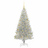 Juletre med 150 LED med stativ sølv 150 cm PET