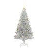 Juletre med 150 LED med stativ sølv 150 cm PET