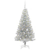 Juletre med 150 LED med stativ sølv 150 cm PET