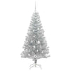 Juletre med 150 LED med stativ sølv 150 cm PET
