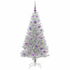 Juletre med 150 LED med stativ sølv 150 cm PET