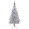 Juletre med 150 LED med stativ sølv 150 cm PET