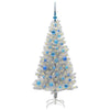 Juletre med 150 LED med stativ sølv 150 cm PET