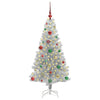 Juletre med 150 LED med stativ sølv 150 cm PET