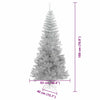 Juletre med 300 LED med stativ sølv 180 cm PET