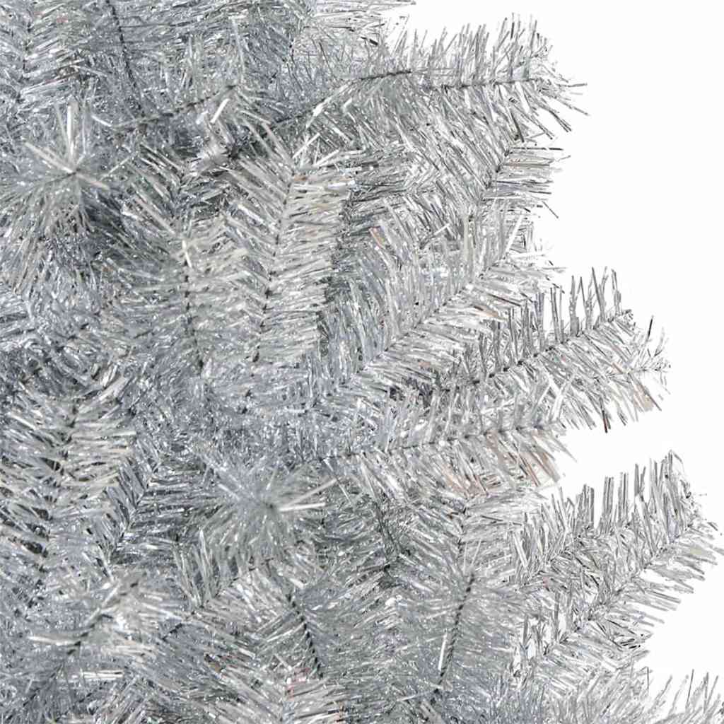 Juletre med 300 LED med stativ sølv 180 cm PET