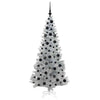 Juletre med 300 LED med stativ sølv 180 cm PET