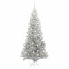 Juletre med 300 LED med stativ sølv 180 cm PET
