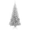 Juletre med 300 LED med stativ sølv 180 cm PET