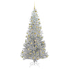 Juletre med 300 LED med stativ sølv 180 cm PET