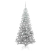 Juletre med 300 LED med stativ sølv 180 cm PET