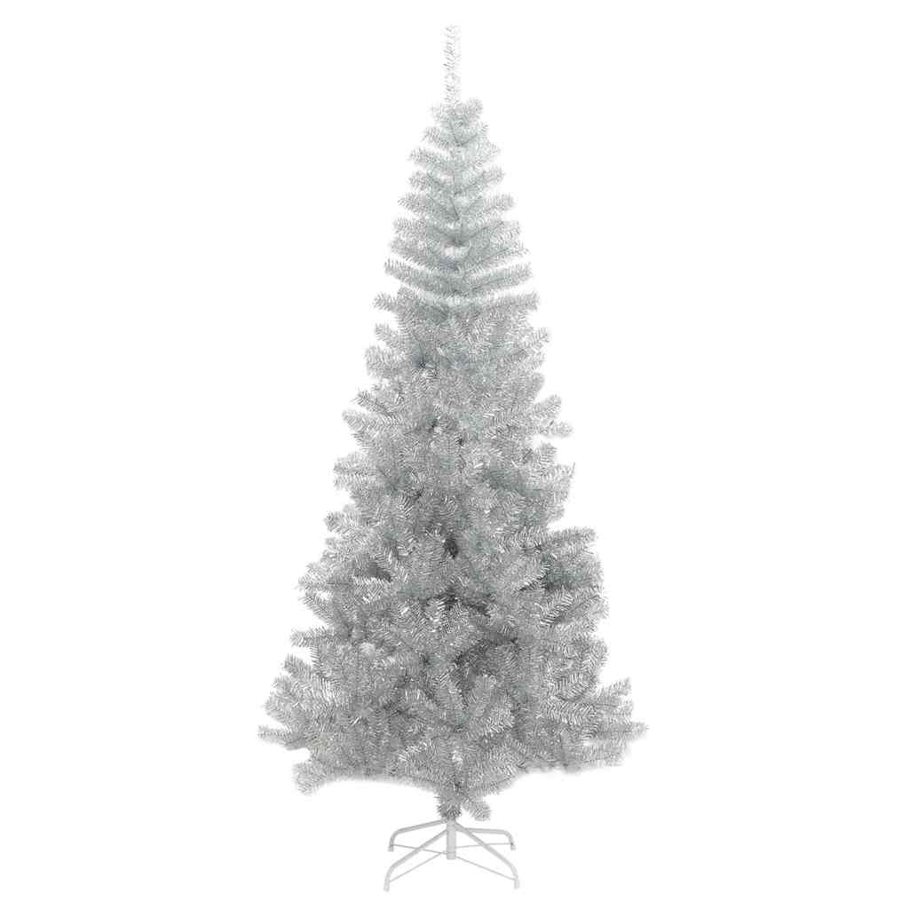 Juletre med 300 LED med stativ sølv 180 cm PET