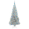 Juletre med 300 LED med stativ sølv 180 cm PET