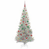 Juletre med 300 LED med stativ sølv 180 cm PET