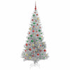 Juletre med 300 LED med stativ sølv 180 cm PET