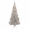 Juletre med 300 LED med stativ sølv 210 cm PET