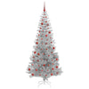 Juletre med 300 LED med stativ sølv 210 cm PET