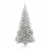 Juletre med 300 LED med stativ sølv 210 cm PET