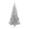 Juletre med 300 LED med stativ sølv 210 cm PET