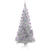 Juletre med 300 LED med stativ sølv 210 cm PET