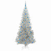 Juletre med 300 LED med stativ sølv 210 cm PET