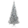 Juletre med 300 LED med stativ sølv 240 cm PET