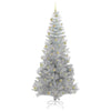 Juletre med 300 LED med stativ sølv 240 cm PET