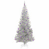 Juletre med 300 LED med stativ sølv 240 cm PET