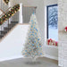 Juletre med 300 LED med stativ sølv 240 cm PET