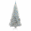 Juletre med 300 LED med stativ sølv 240 cm PET