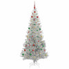 Juletre med 300 LED med stativ sølv 240 cm PET