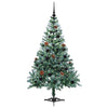 Kunstig juletre med 150 LED med stativ grønn 150 cm PVC og stål