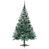 Kunstig juletre med 150 LED med stativ grønn 150 cm PVC og stål